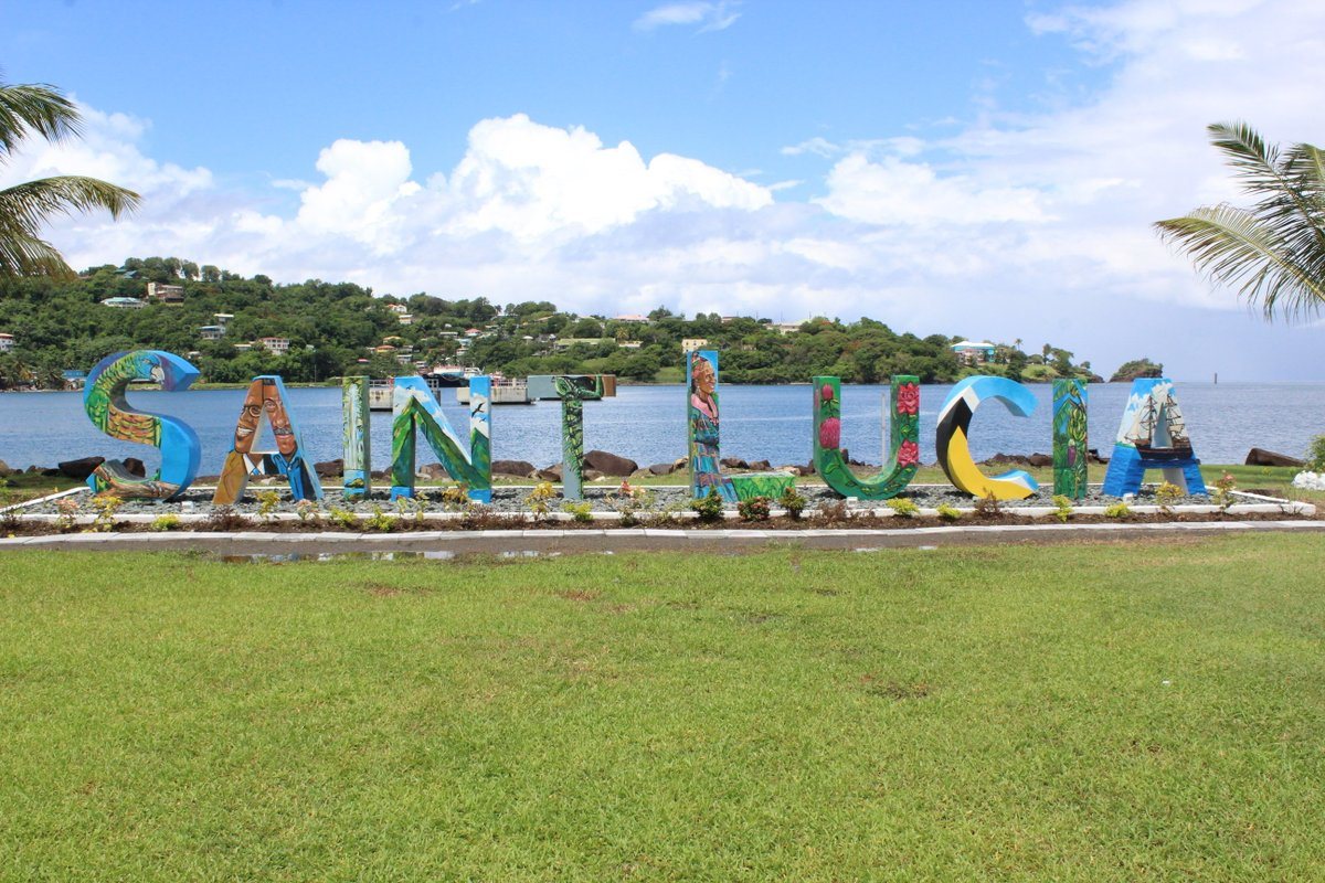 Colorful mural in St. Lucia by Naja Misaki Simeon